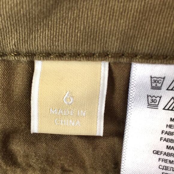 Michael Kors jeggings size 6 EUC army green zipper ankle length Fake back pocket - Picture 8 of 9